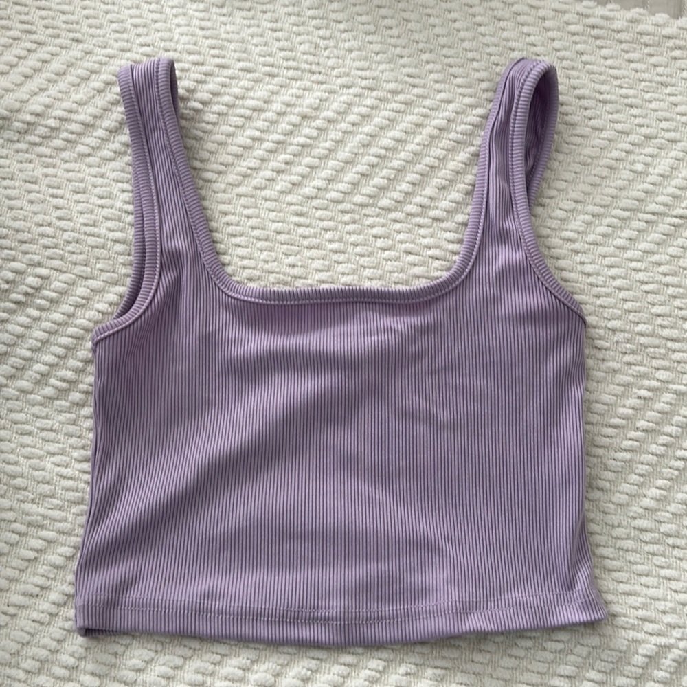 Purple cropped top
